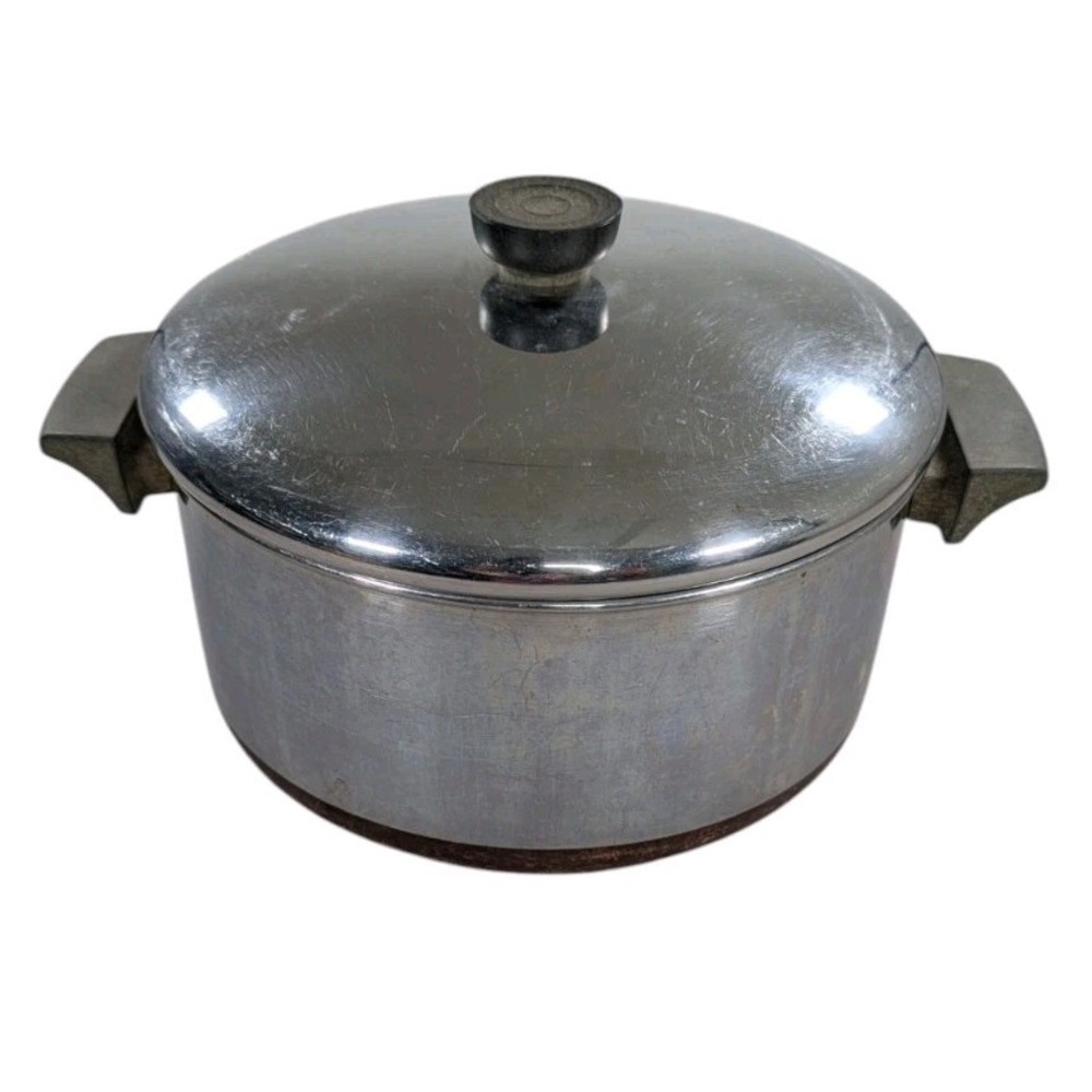Revere Ware Copper Clad 4.5 Qt Stockpot Dutch Oven with Lid Vintage USA